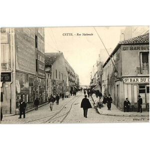 CETTE- Rue Nationale, Sète, France Postcard